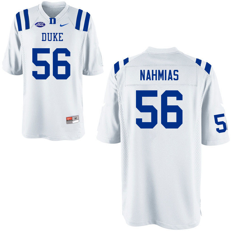 Duke Blue Devils #56 Steven Nahmias College Football Jerseys Sale-White